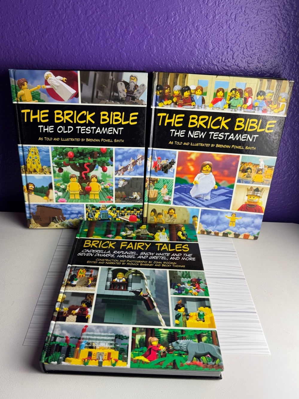 The Brick Bible Hardcover Lot Old New Testament Brick Fairy Tales LEGO Set